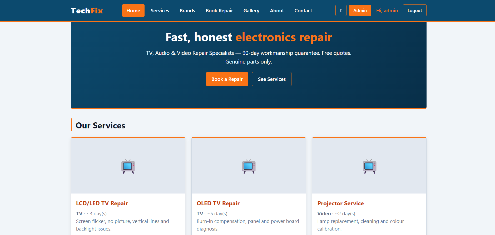 Electronic Repair Shop